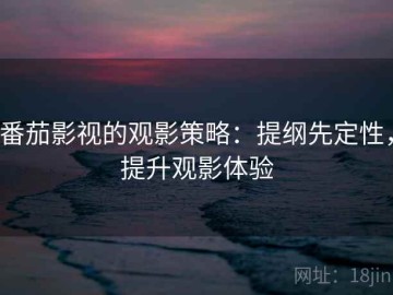番茄影视的观影策略：提纲先定性，提升观影体验