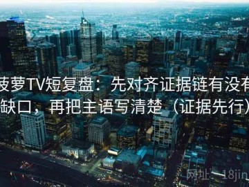 菠萝TV短复盘：先对齐证据链有没有缺口，再把主语写清楚（证据先行）
