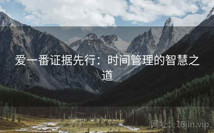 爱一番证据先行:时间管理的智慧之道 爱一番证据先行:时间管理的智慧之道